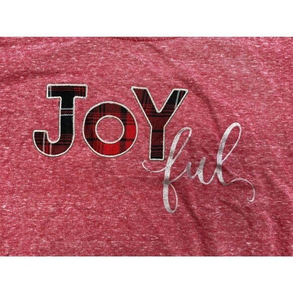 Style & Co Plus Size Shirt Top Women's 3X Red JOYFUL Positive Graphic NEW - Picture 3 of 12